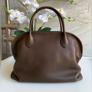 ✅Available✅ Authentic The Row Agnes 12 Brown Leather Bag.
